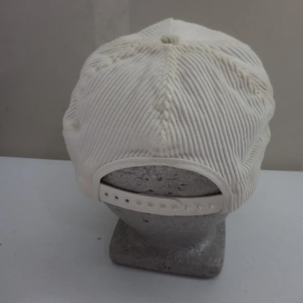 Vintage American Airlines Tulsa Corduroy‎ Snapback Hat White AA Logo Made in USA